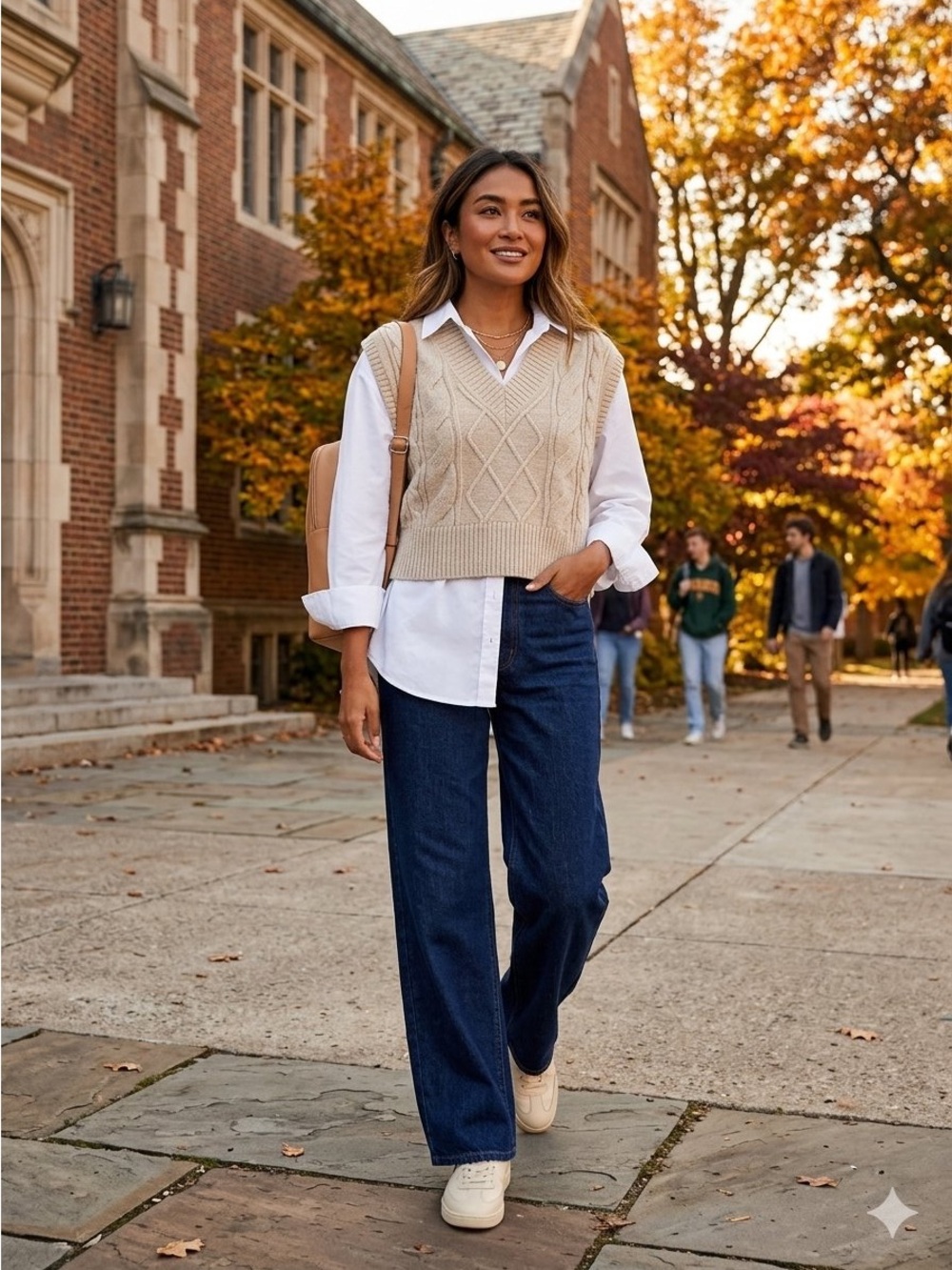 Sincerely Jules V-Neck Cable Knit Sweater Vest (M)